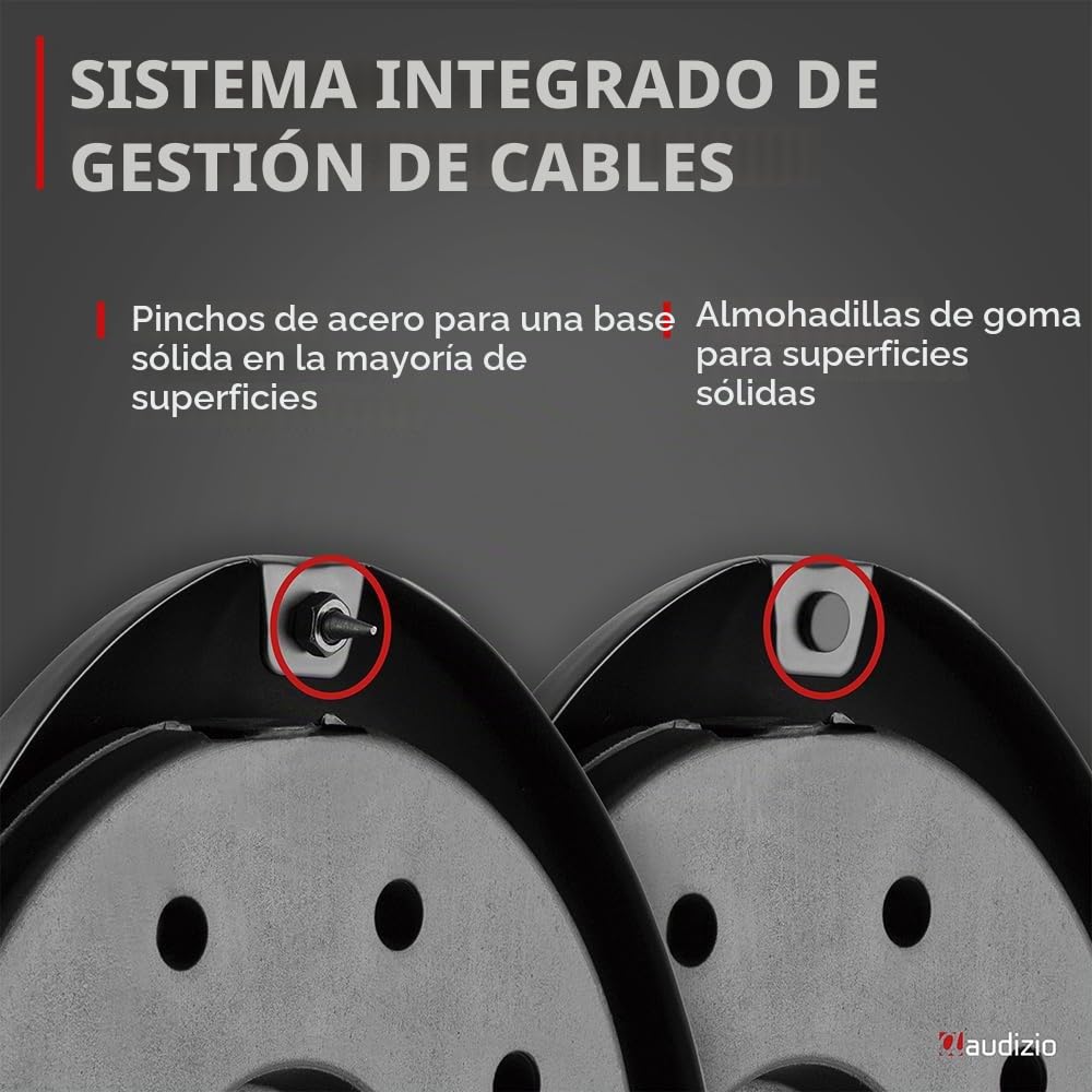 Audizio HTS12 Soportes de Suelo para Altavoz satélite Juego de 2
