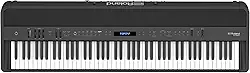 ROLAND Piano digital portátil FP-90X com recursos premium e amplificador poderoso integrado e alto-falantes estéreo (FP-90X-BK)