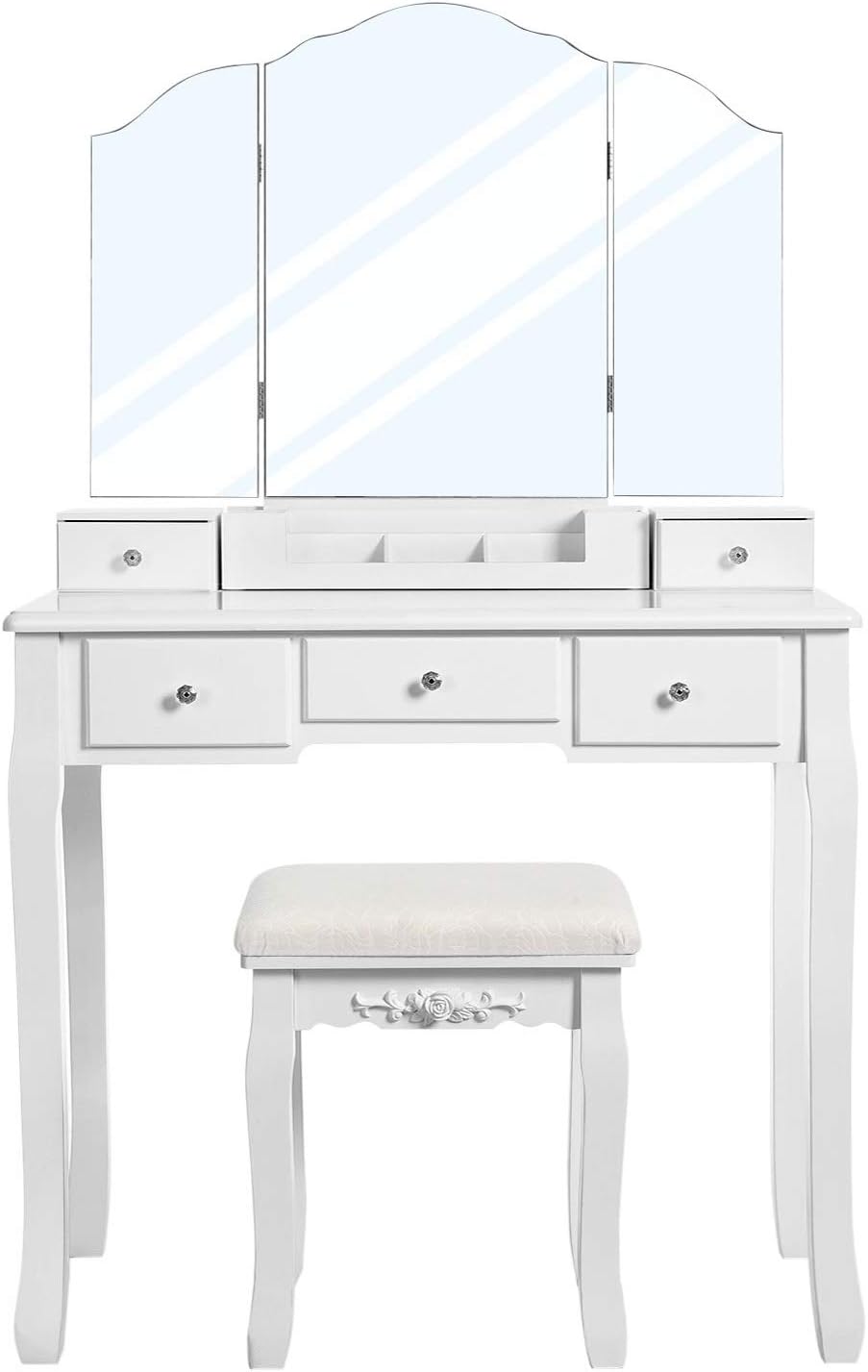 tri pieghevole specchietti di vanità