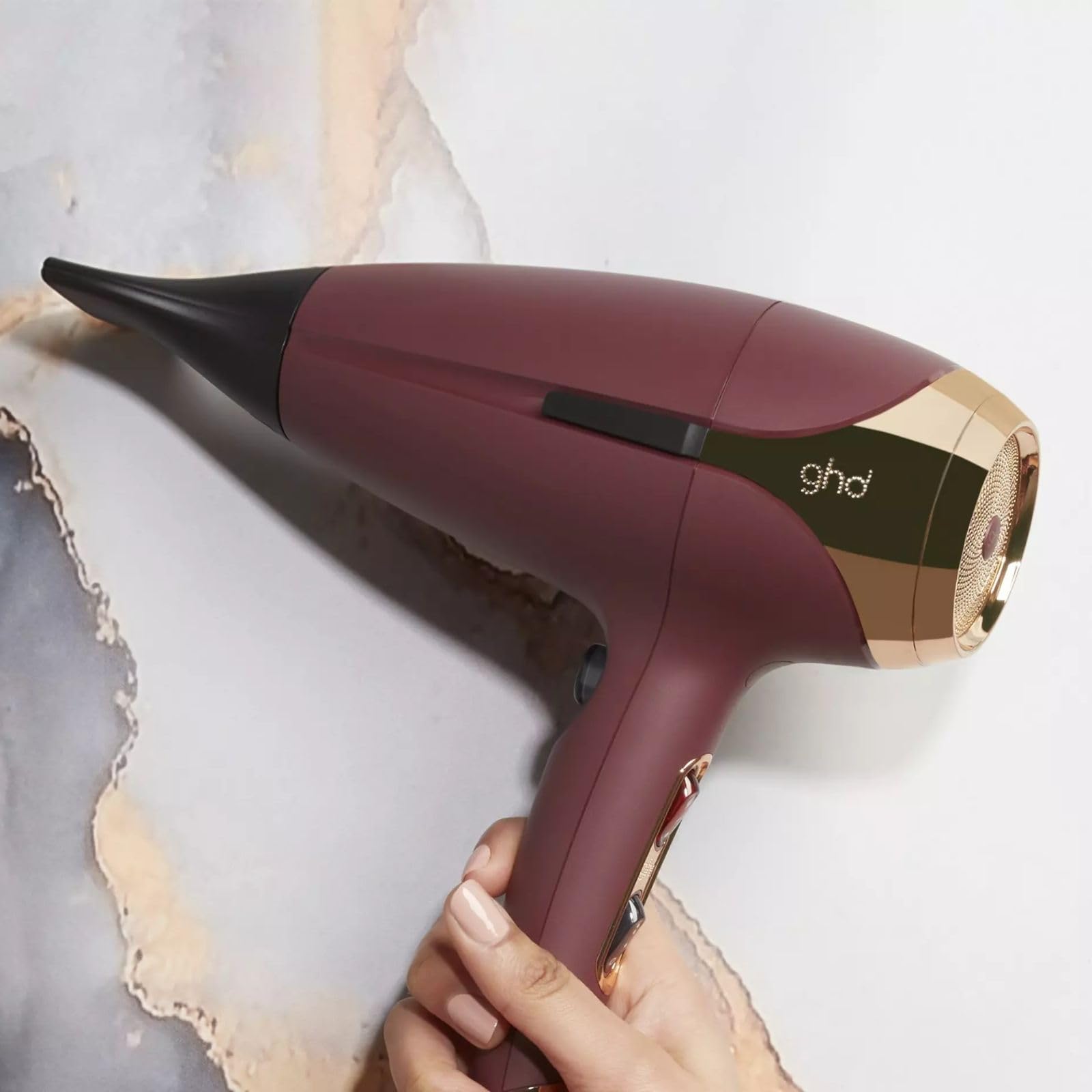 ghd Helios, Asciugacapelli Professionale Ionico Anticrespo, Asciugatura Rapida per Capelli più Lucenti con Motore Brushless, Bassi Livelli di Rumorosità, Design Ergonomico e Leggero