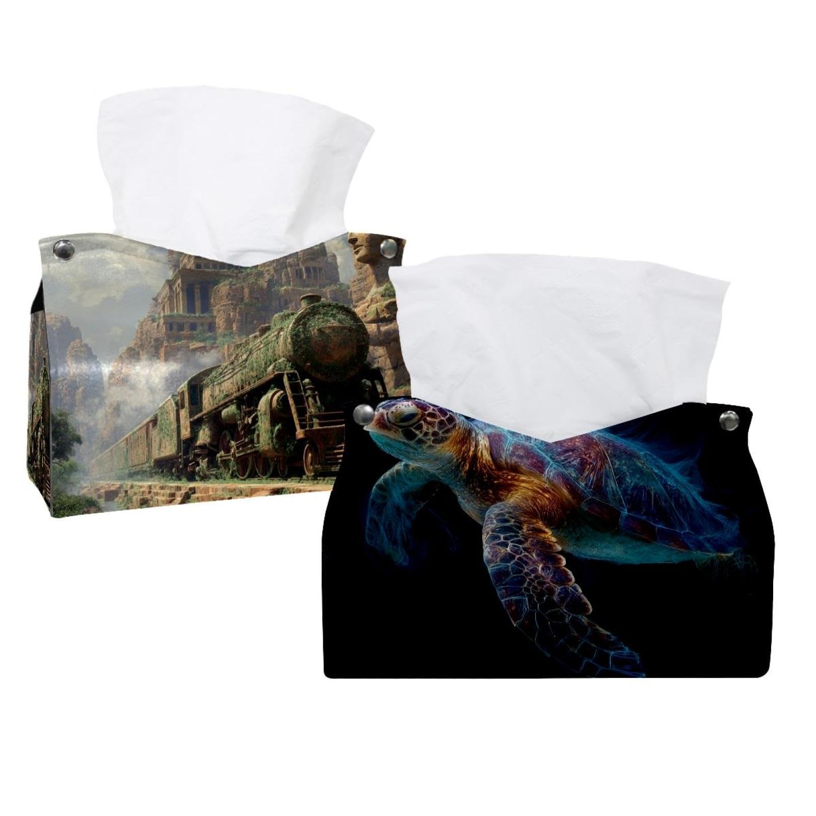 Support de mouchoirs en papier tortue lot de 2 idée cadeau déco maison