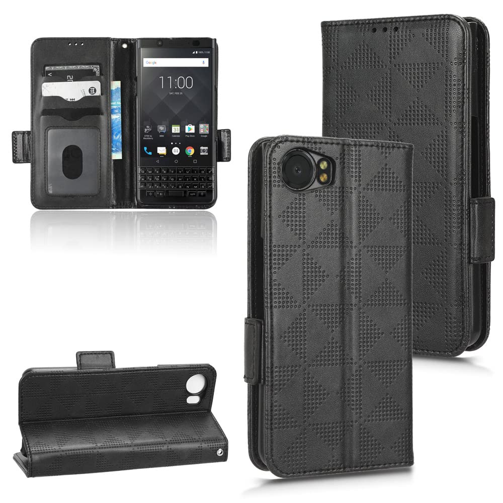 Kukoufey Case for BlackBerry KEYone BBB100-1 BBB100-2 BBB100-3 BBB100-4 / Dtek70 Mercury Mobile Phone Leather Case Cover for BlackBerry Dtek70 Case for TCL Mercury Case Protective Case Black
