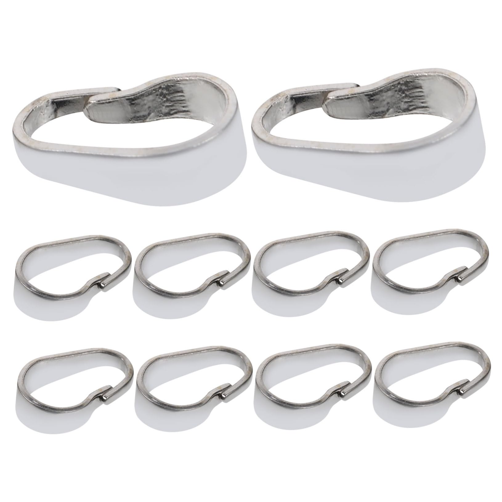 SHINEOFI 5 Set Fibbia Pendente Circlip Ciondoli Per La Creazione Di Gioielli Fascino Anelli Di Salto Kit Catene Catena Ciondolo Collana Anelli Triangolari Collane Silver Argento 10 Pezzi*5