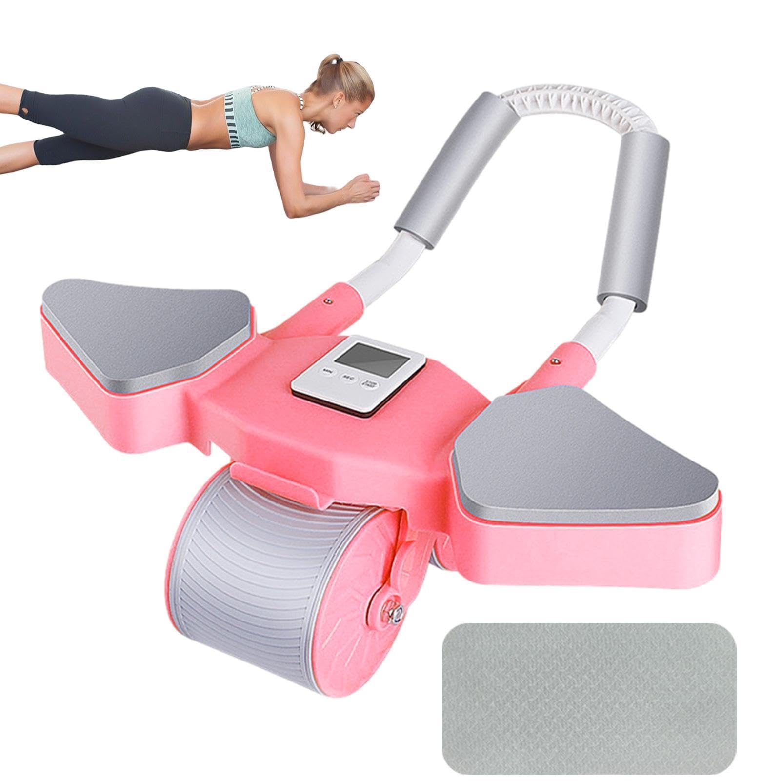 Rullo addominale con supporto per gomiti, rullo per addominali con supporto per le braccia, ruota per fitness e allenamento addominali, ruota per esercizi addominali con supporto, presa comoda