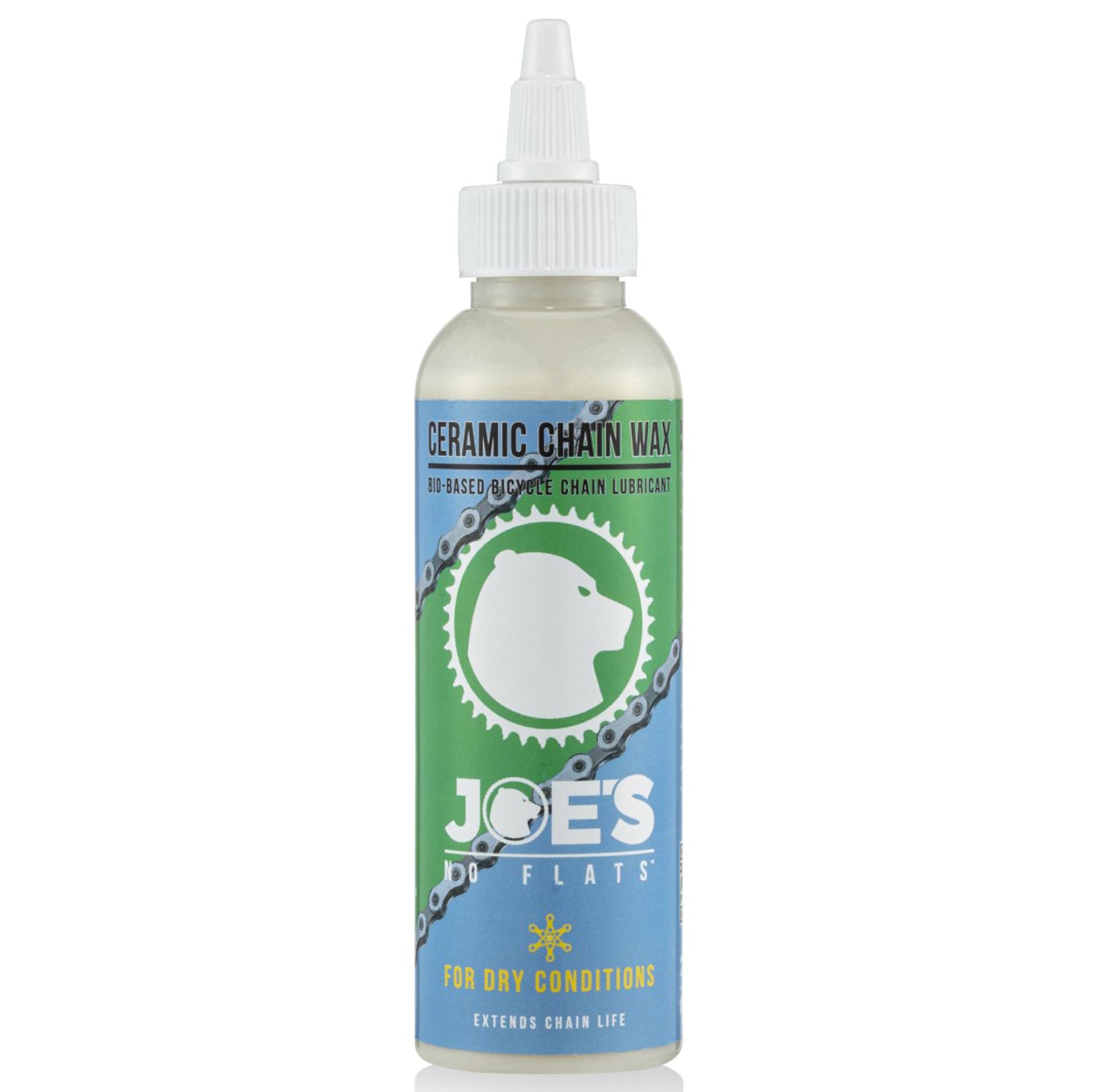 Joe's No Flats Ceramic Chain Wax 4.2oz - Dry Conditions - Bio-Based Ceramic Chain Wax Technology