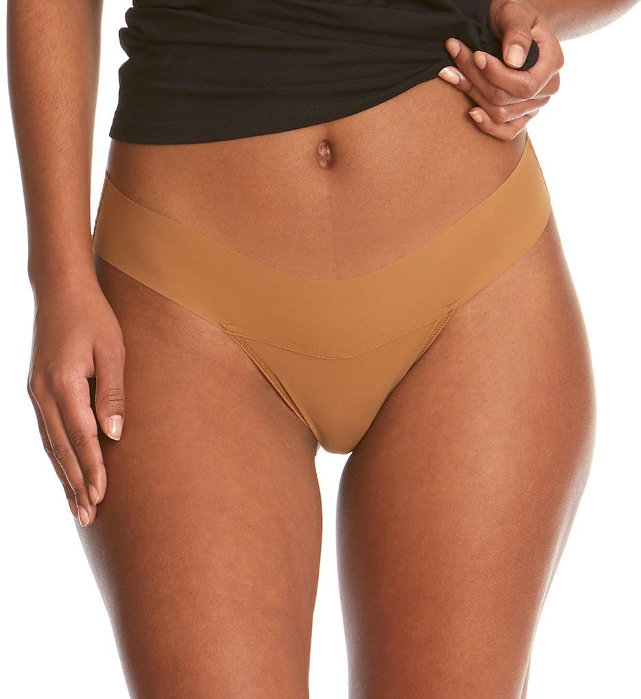 hanky panky Women's Breathe Natural Rise Thong 6J1661B, Toffee, S, Toffee, S