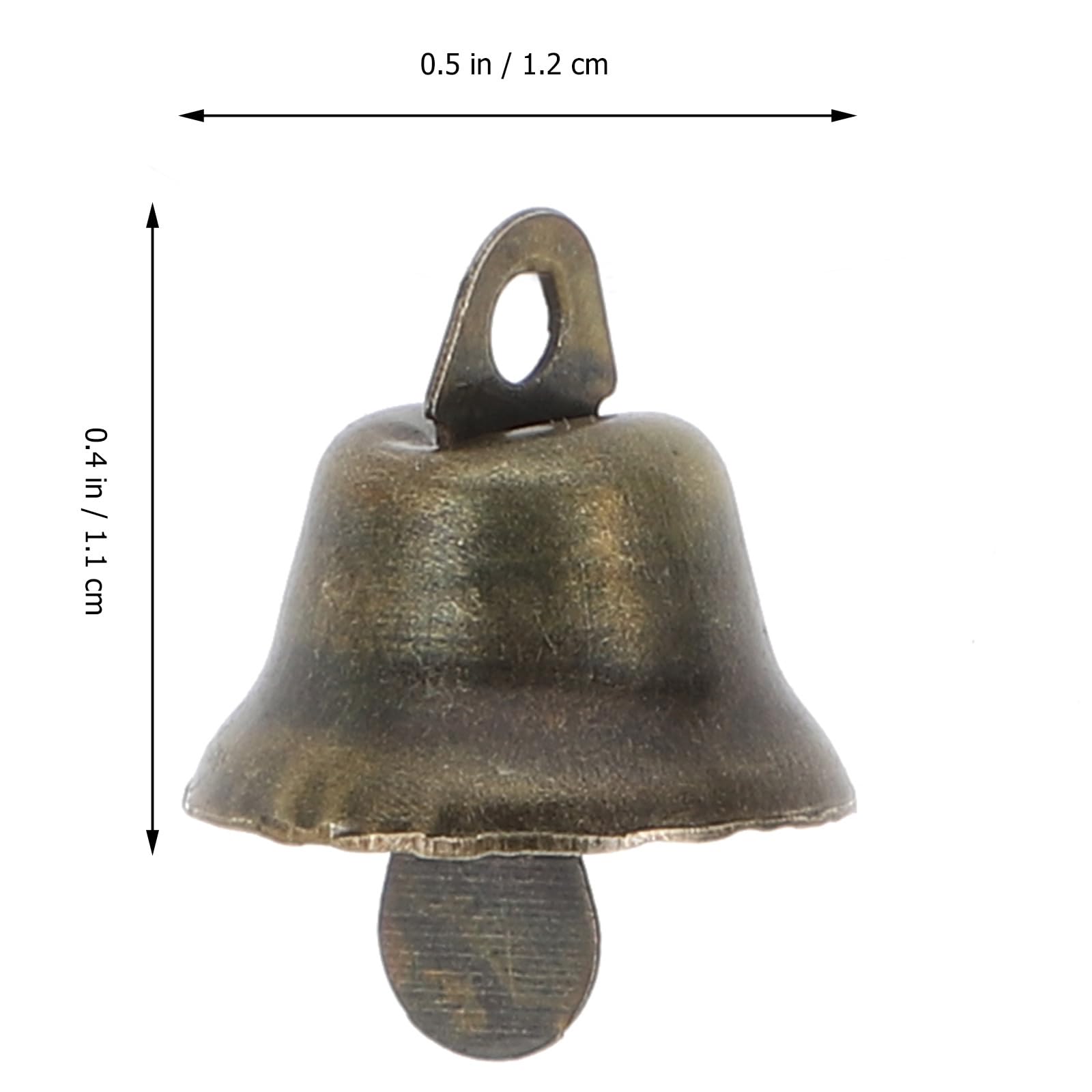 STOBOK 100Pcs Vintage Jingle Bells Small Decorative Copper Bells Metal SleighBell for Christmas Holiday Decorations DIY Crafts Wind Chimes - Image 2