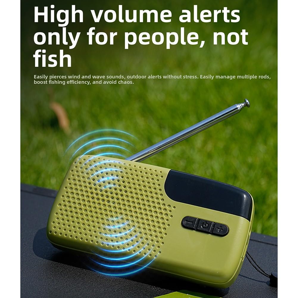 Set di allarme per abboccata da pesca con segnale di 500 m per portata, indicatore sensibile dell'amo per canna da mare, volume regolabile, sistema wireless