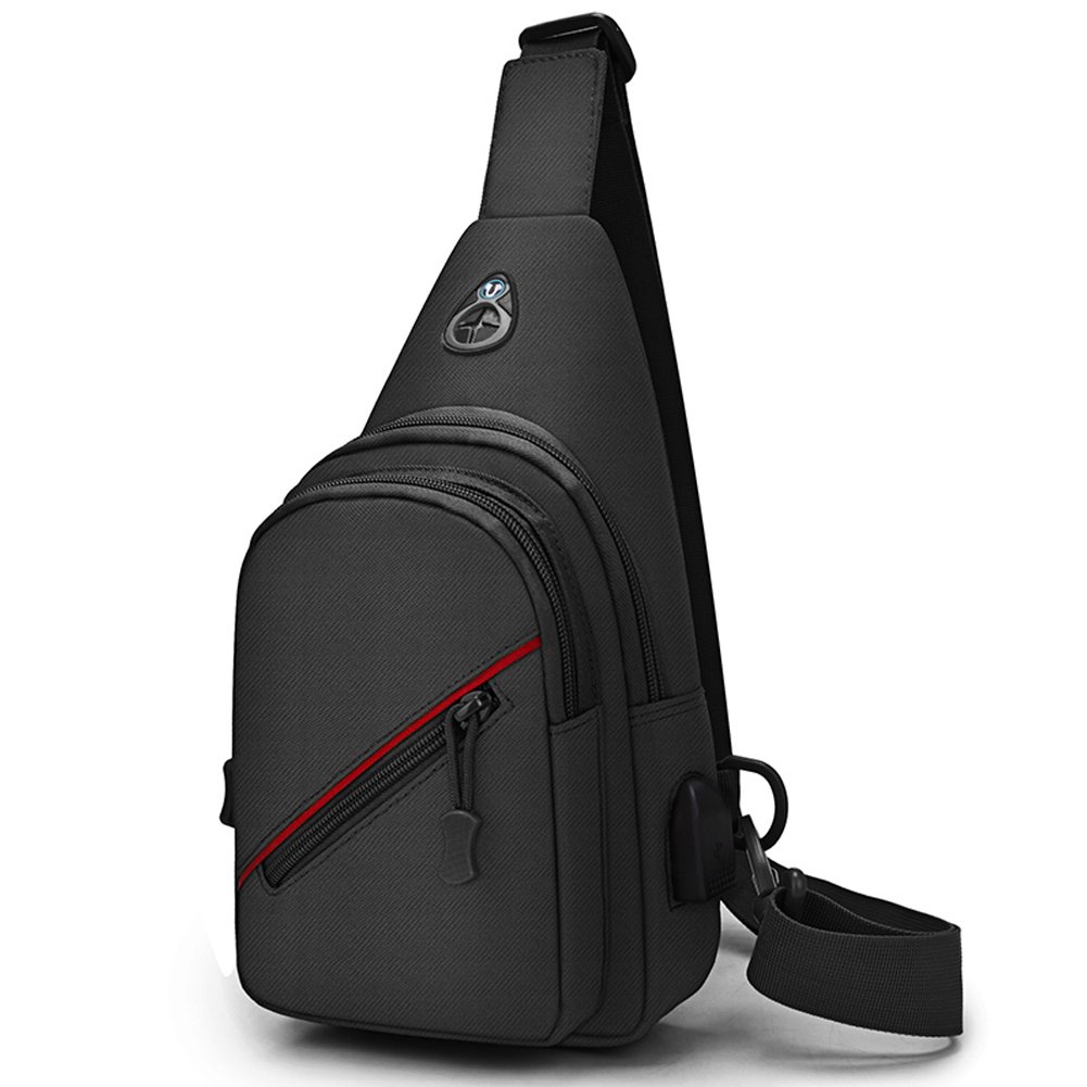 Buy Selighting Shoulder Bag Chest Sling Pack with USB Charging Port and