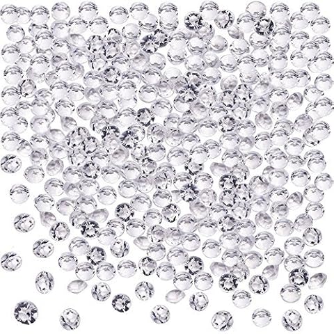 Blulu 2000 Pack 6 mm Diamante de Acrílico Confeti de Mesa de Diamante Boda Cover