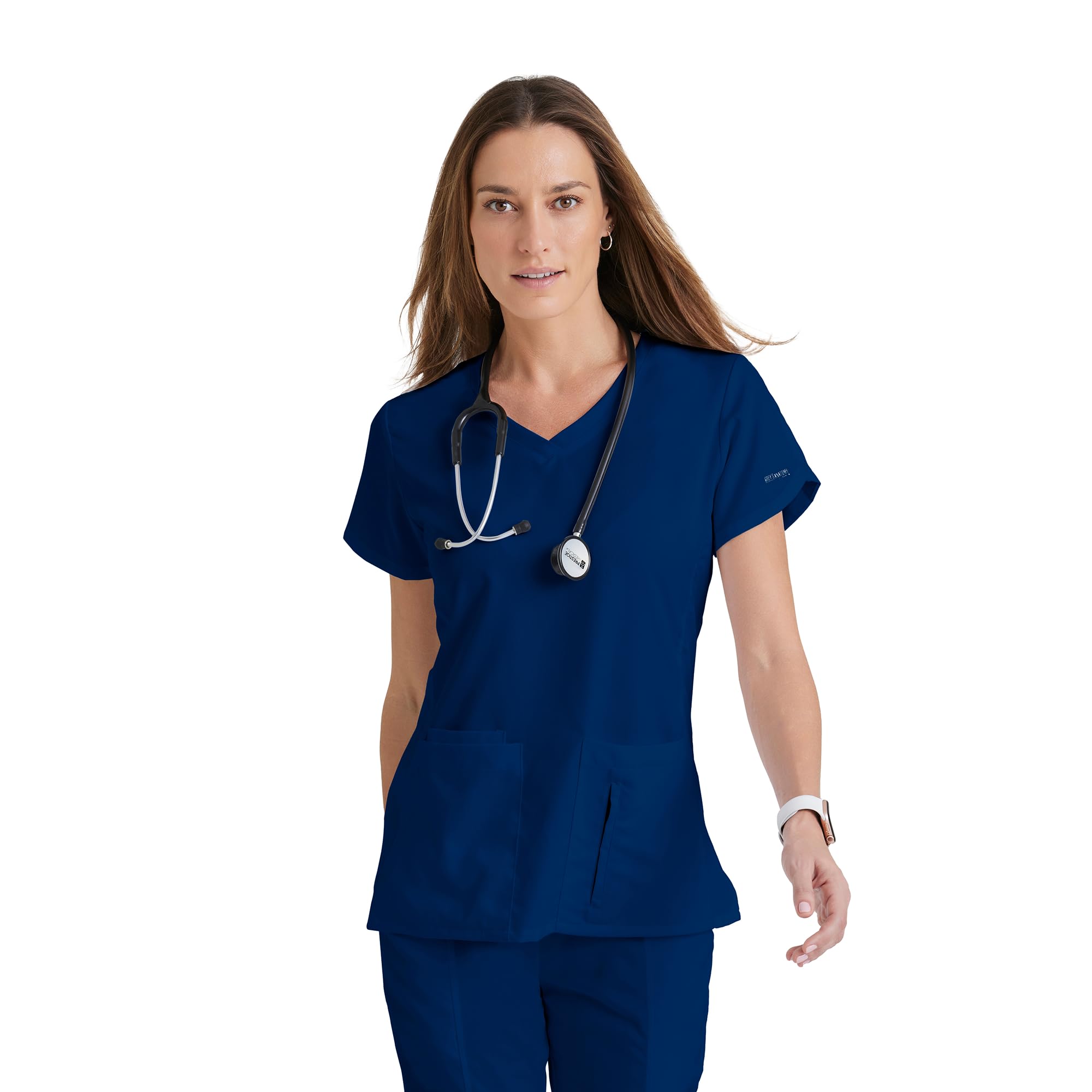 BARCO Grey's Anatomy Scrubs - Cora Scrub Top for Women, Crossover V-Neck, Fitted Back Super-Soft Women's Scrub Top