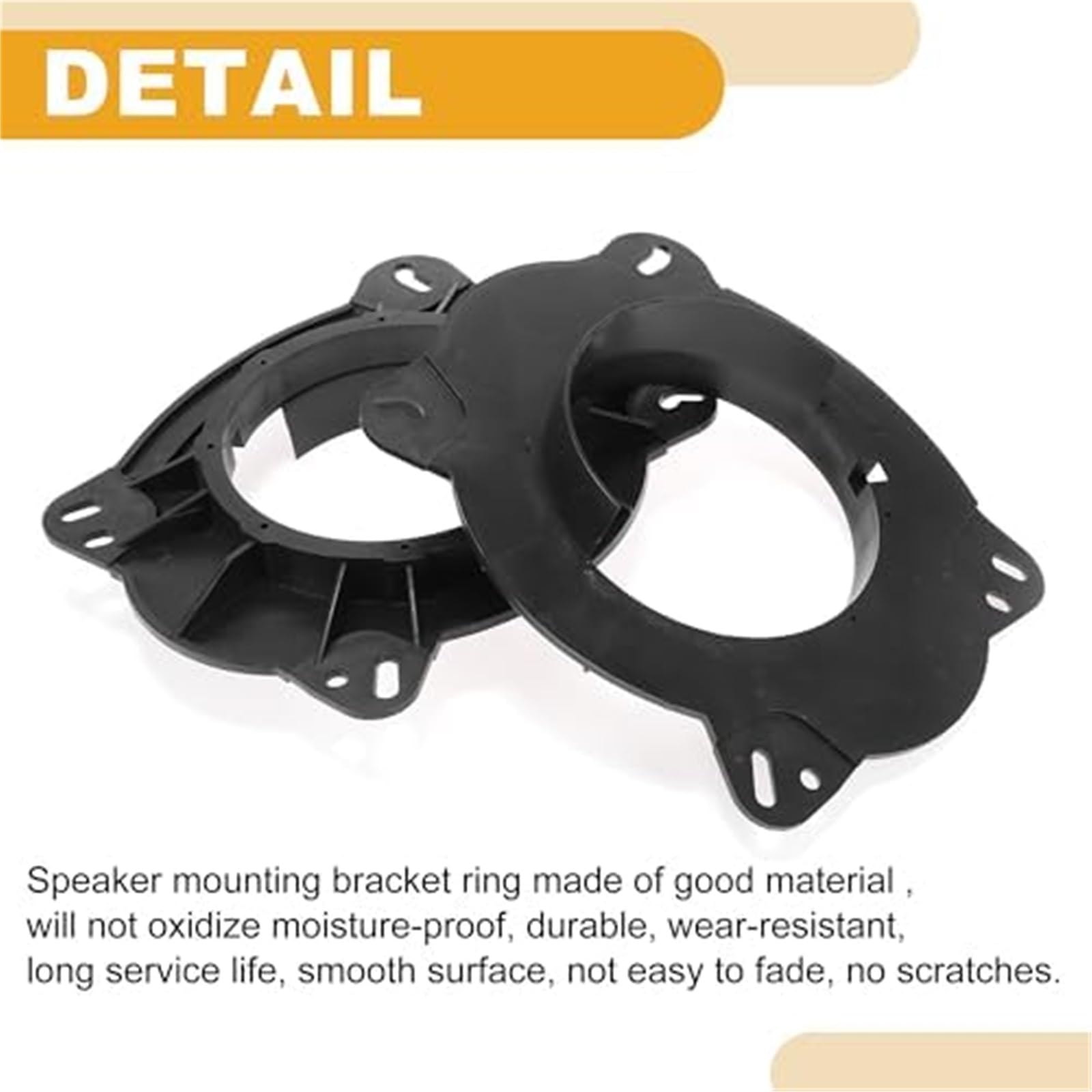Anillo espaciador de altavoz Adaptador espaciador de altavoz de agudos for automóvil, for Toyota, Camry 2006-2017 Puertas delanteras ABS negro con arnés de cableado de audio a prueba de agua A
