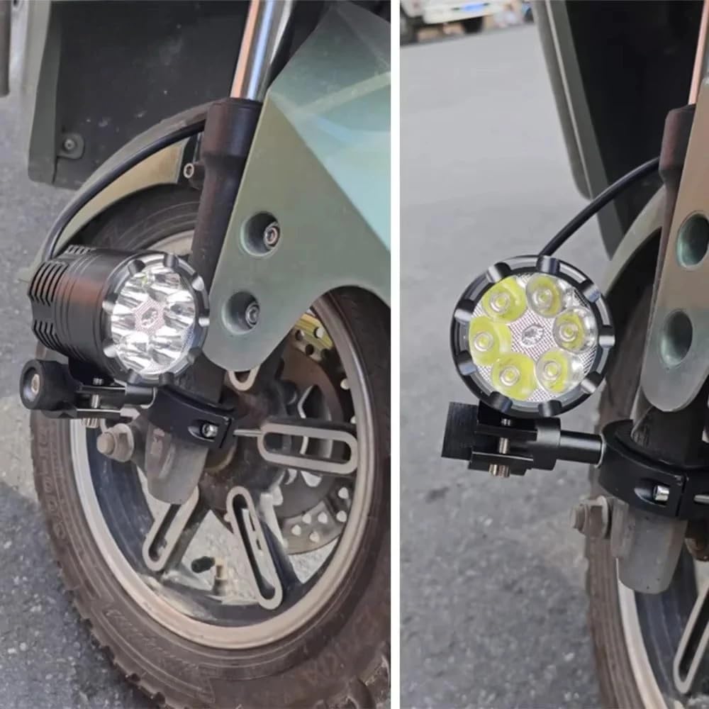 Soporte Montaje Barra Luz Soporte luces antiniebla para motocicleta soporte montaje tubo 20-38mm para faros Moto abrazadera horquilla(38-60mm 2PCS)