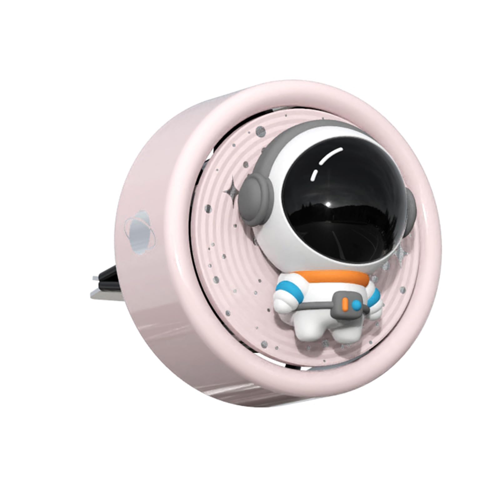 BontandCar Air Freshener Cute Cartoon Astronaut Aroma Diffuser Car Air Conditioner Clip Type Fan Diffuser Automotive Air Outlet Vent Creative Car Perfume Fragrance Cartoon Car Decoration(Pink)