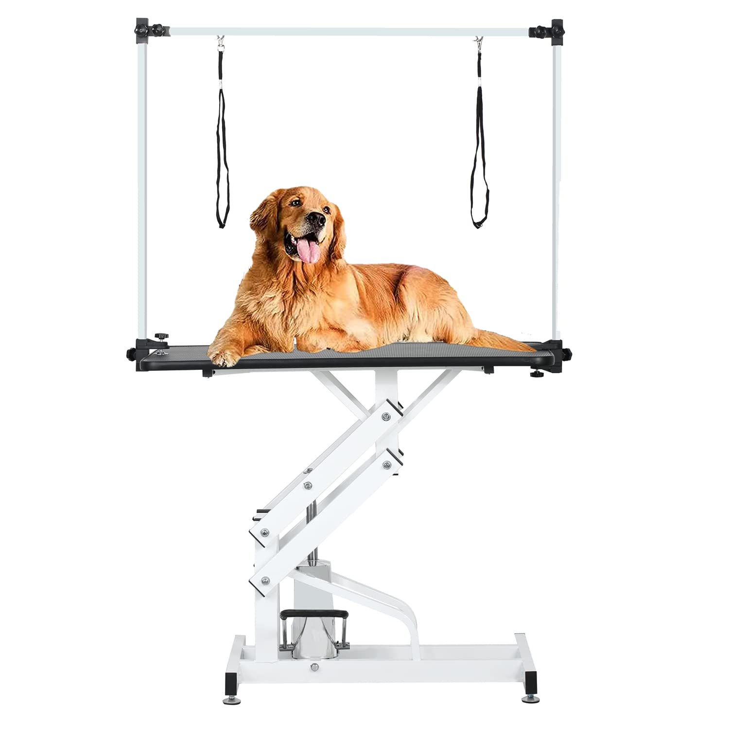 JINTANGLI PET Hydraulic Pet Dog Grooming Table for Dogs & Cats, Heavy Duty Large Groomming Table with Adjustable Arm Noose, Maximum Capacity Up to