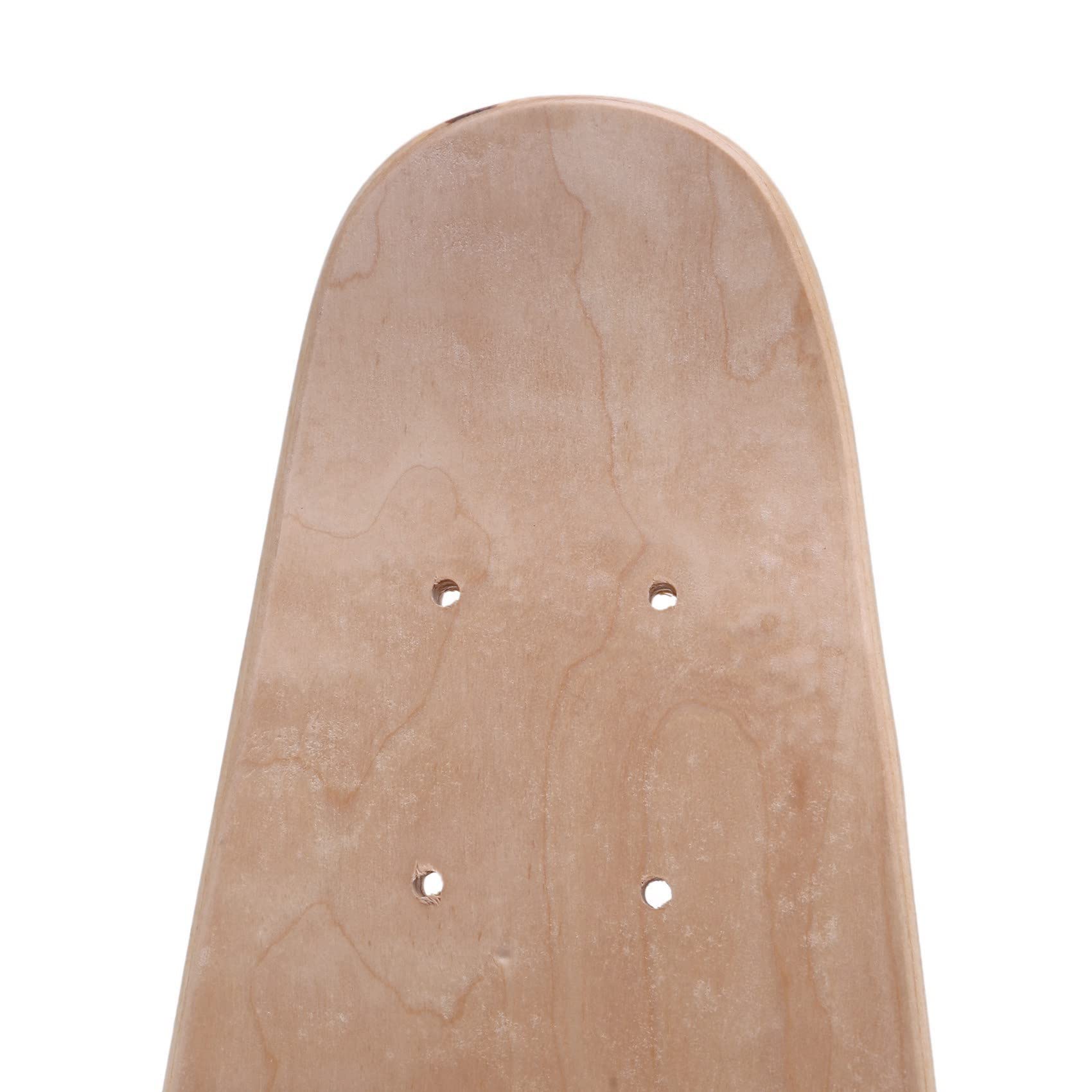 Lot de 22 planches de skateboard vierges naturelles 55,5 x 15 cm en érable banane toboggan croisière simple Rocker Board DIY