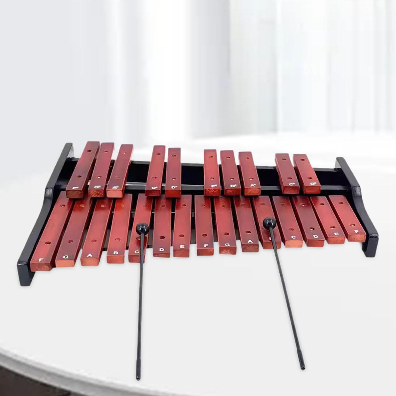 Xilófono soprano de Para madera Glockenspiel con 25 teclas, fabricado para niños. Promueve la música segura. Este instrumento musical infantil es, Imitación con bolsa, 58x47x8cm
