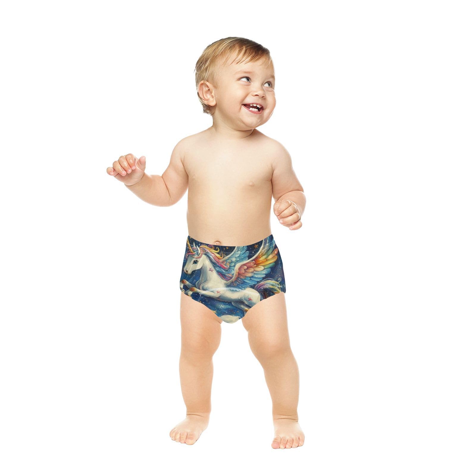 Coikll Flying Horse at Night Sky (1) Toddler Training Underwear Waterproof Baby Pee Pants -2T