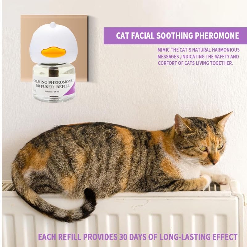 ELVIAN Advanced Cat Calming Diffuser Refills – 60-Day Pheromone Strength Formula, Effective Stress & Anxiety Relief for Cats, Helps with Scratching, Spraying, Loud Noises & Behavior Issues - image 4