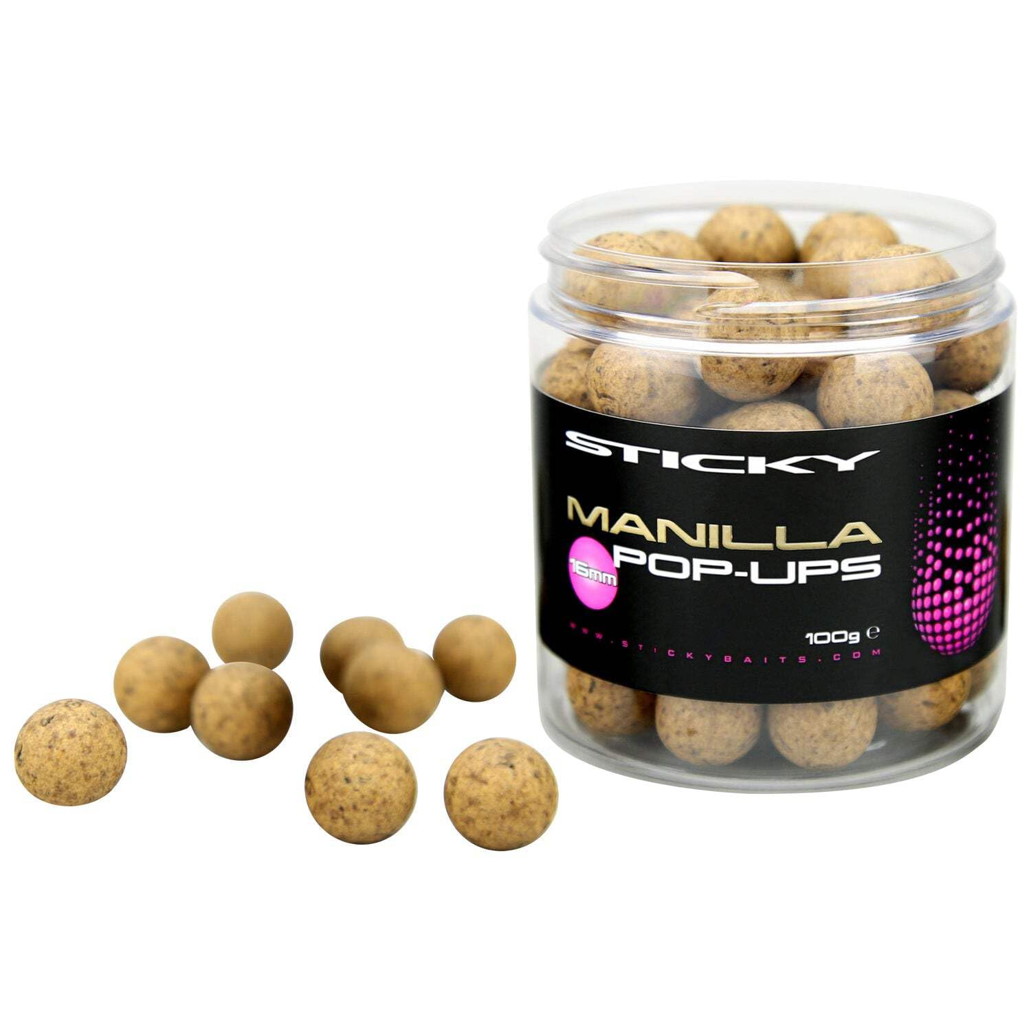 Sticky Baits Manilla Pop-Ups 16mm, Brown, One Size