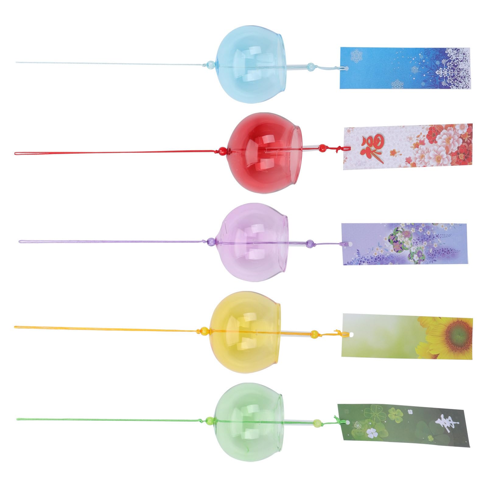 Campanas de viento de cristal Toyvian para decorar terrazas y ventanas en fiestas de verano