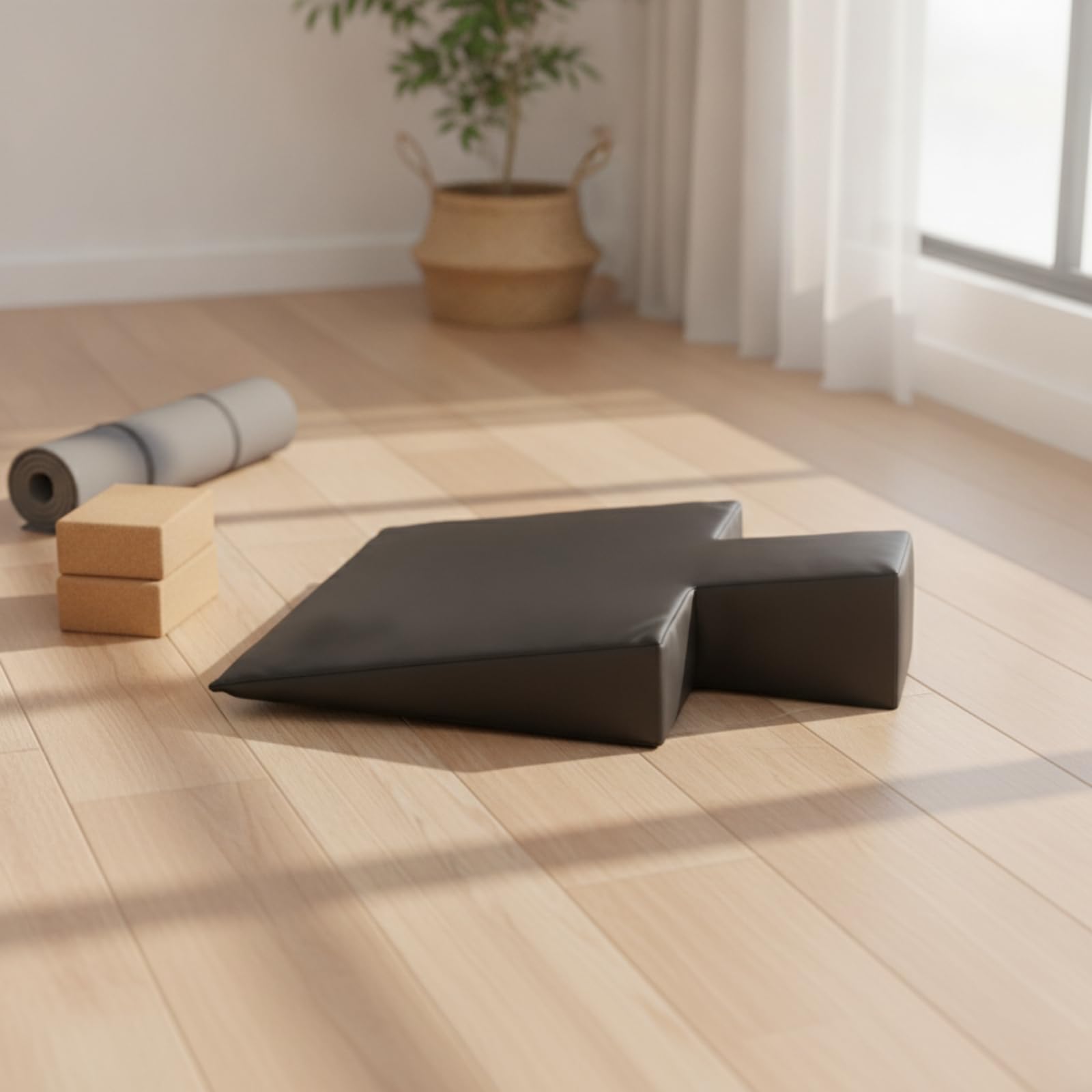 Gralara Cojín en Ángulo Soporte Maternidad Firme Almohada Cojín en Ángulo con Funda smontable Acolchado para Embarazo, Pilates