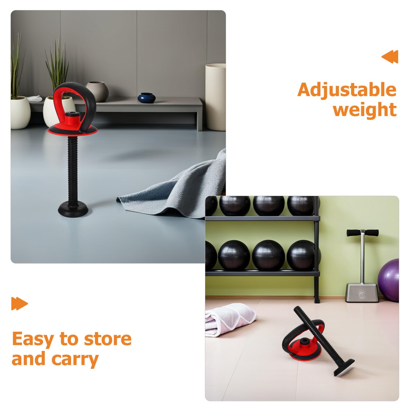 Maniglia per Kettlebell Regolabile 2 Pezzi in Plastica per Allenamento | Kit Compatto, Uso per Sessioni in Palestra e Attività Condivise Famiglia o Amici, Accessorio Premium Durevole