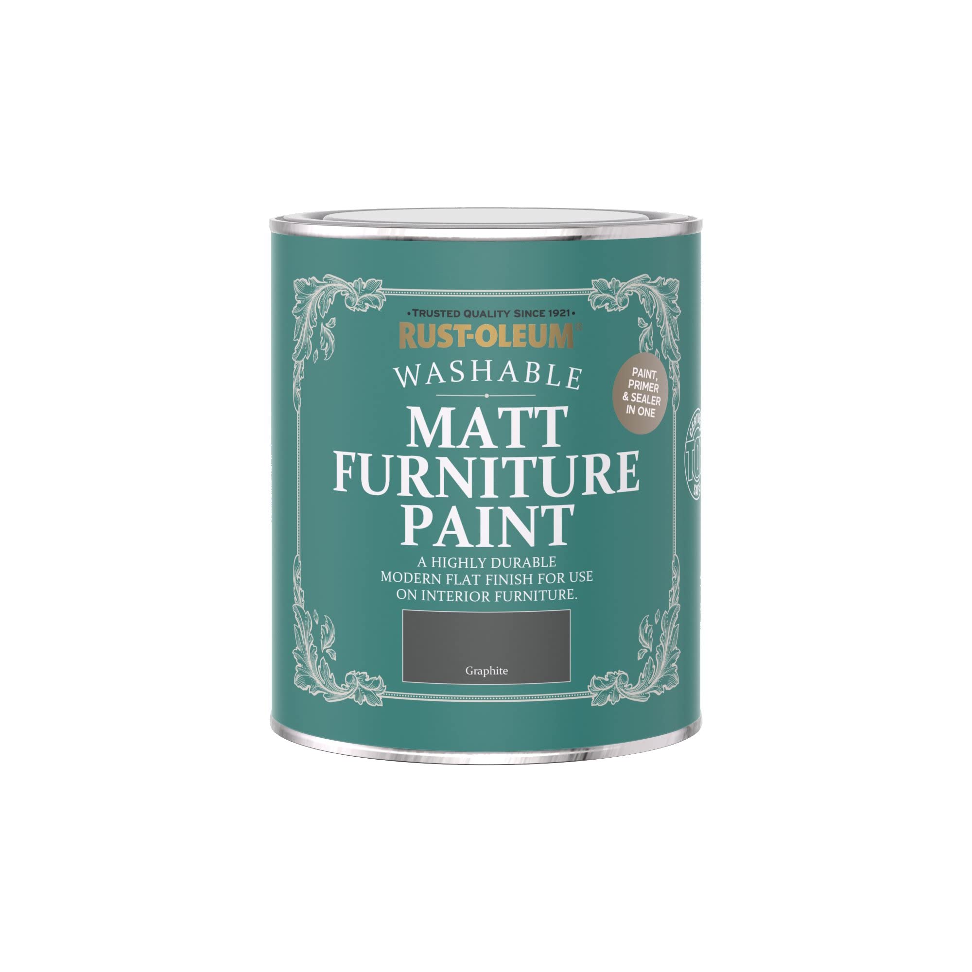 Dark Grey Furniture & Skirting Board Paint in Matt Finish - Graphite 750ml