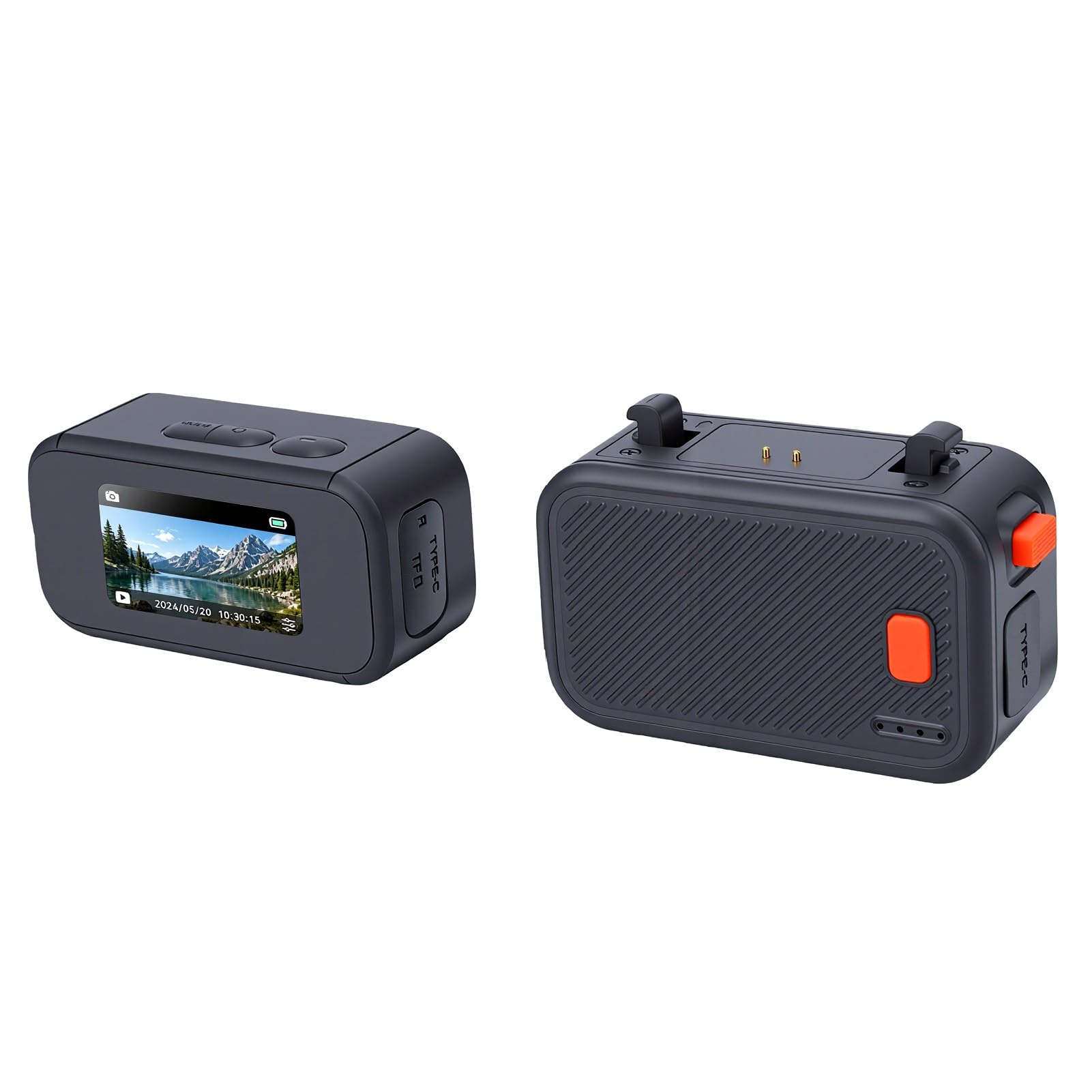 Jiawu Caméra d'action, Caméra Sport, 2,7K HD, Angle Large 120°