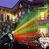 Christmas projector lights outdoor waterproof christmas laser lights landscape spotlight decorative stage lights with red and green xmas patterns for party garden patio wall ceiling floor  urban country home decor