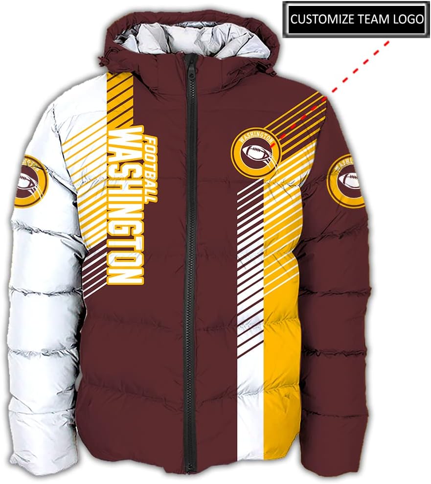 Men US Football Custom Your Own Puffer Jackets Personalized Any Sport Name Number Plus size Apparel Down Jacket