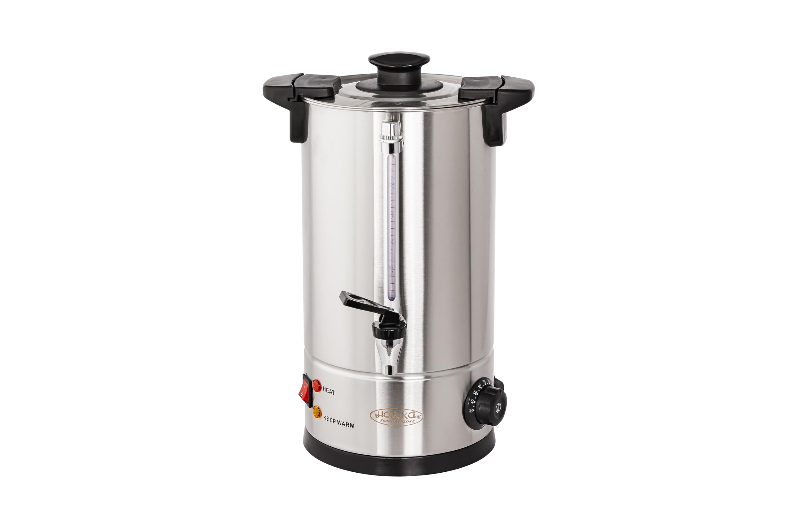 Hakka Percolateur à Café Professionnel 7L/50 Tasses, Distributeur Électrique en Acier Inoxydable avec Indicateur de Niveau d’Eau, Bec Étanche et Poignée Anti-Chaleur pour Bureau, Fête, Mariage, Buffet