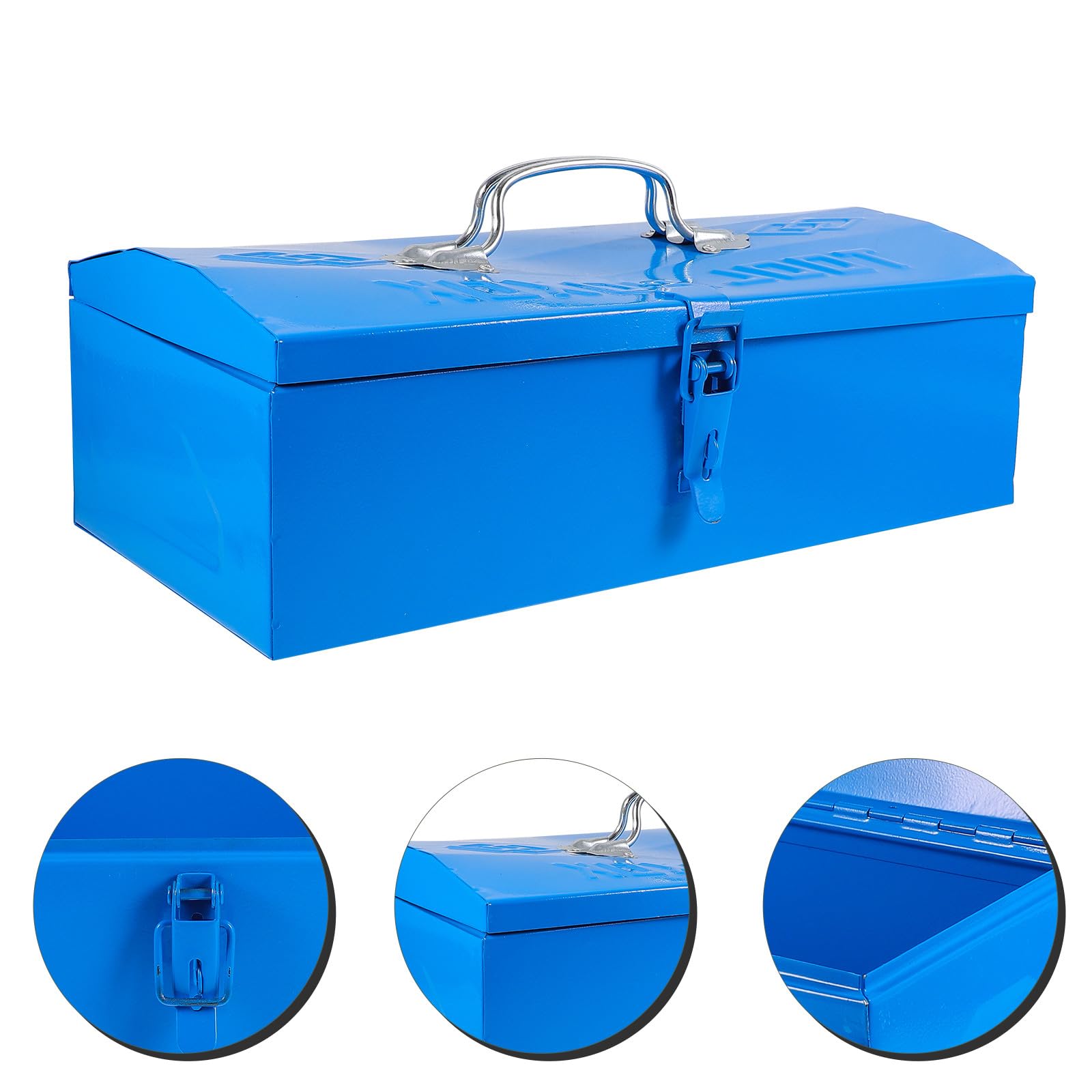 Cassetta Porta Attrezzi Organizer Compatto in Ferro Blu Portatile e Conveniente per Officina e Garage per Attrezzi Meccanici e Utensili da Lavoro