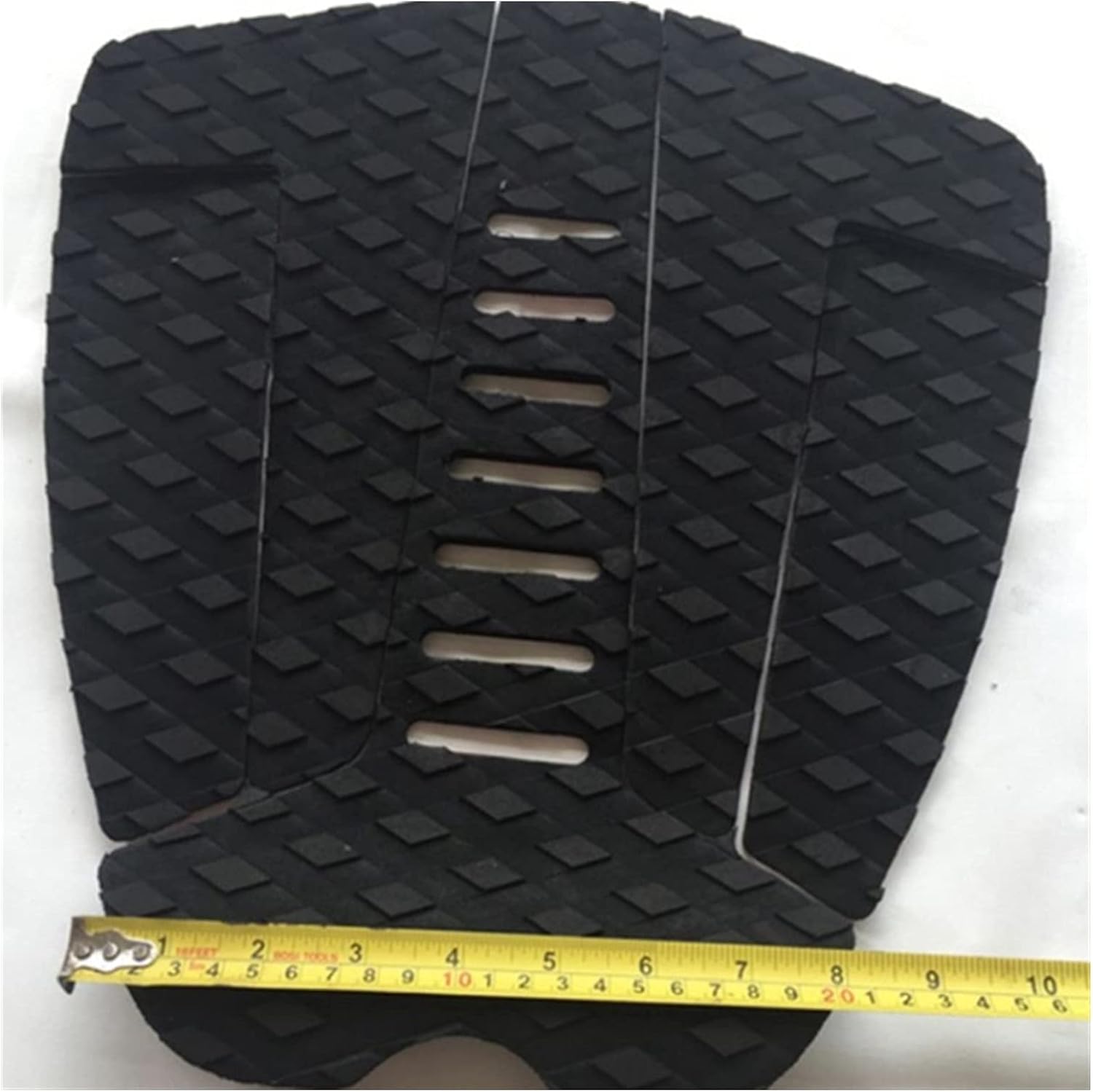 2set Surfboard Traction Pad Resistant Adhesive EVA Grip Surf Deck Tail Pads Three-Piece Black/Yellow