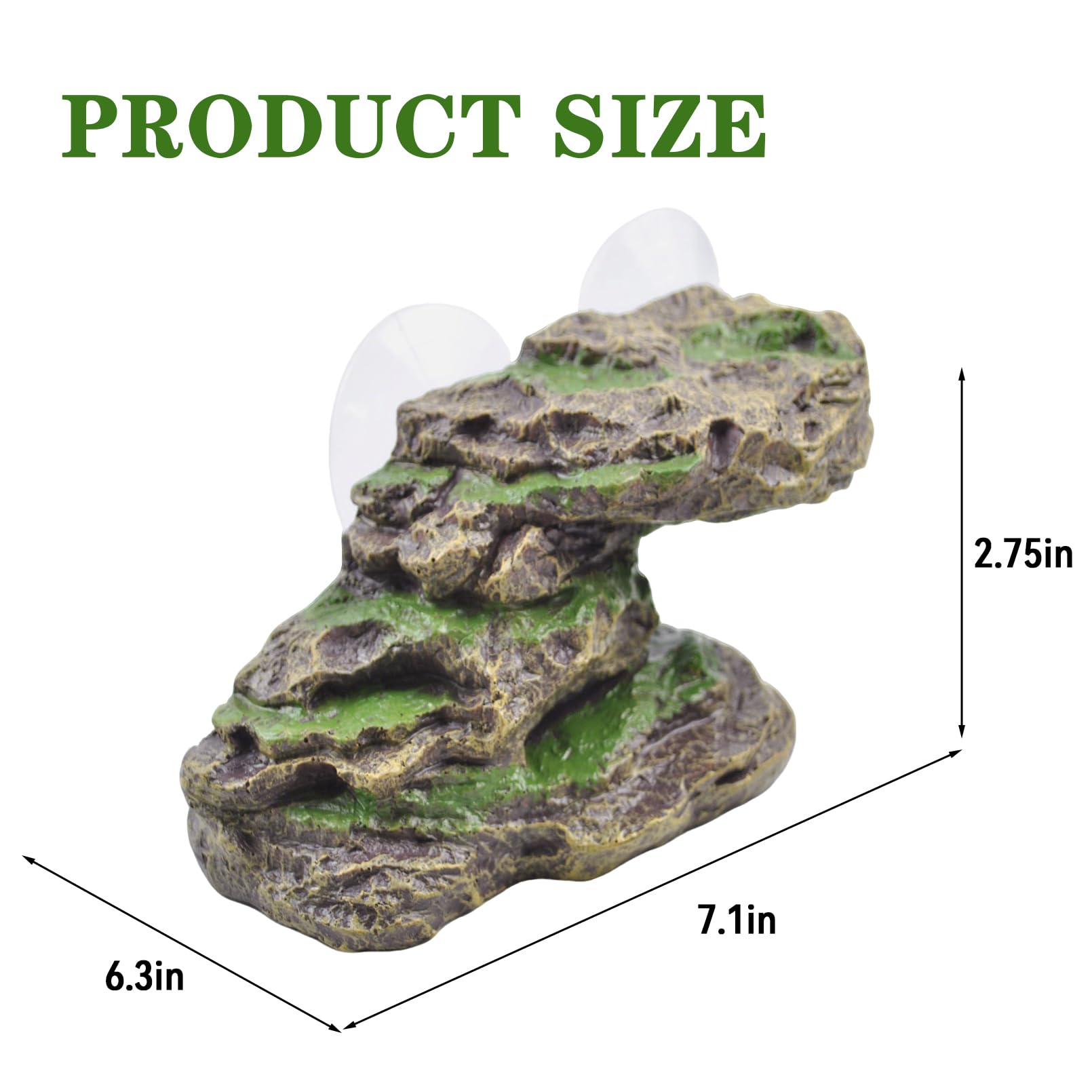 PINVNBY Turtle Basking Platform - Resin Floating Dock With Suction Cups, Reptile Resting Rock For Aquarium Or Terrarium - View #9