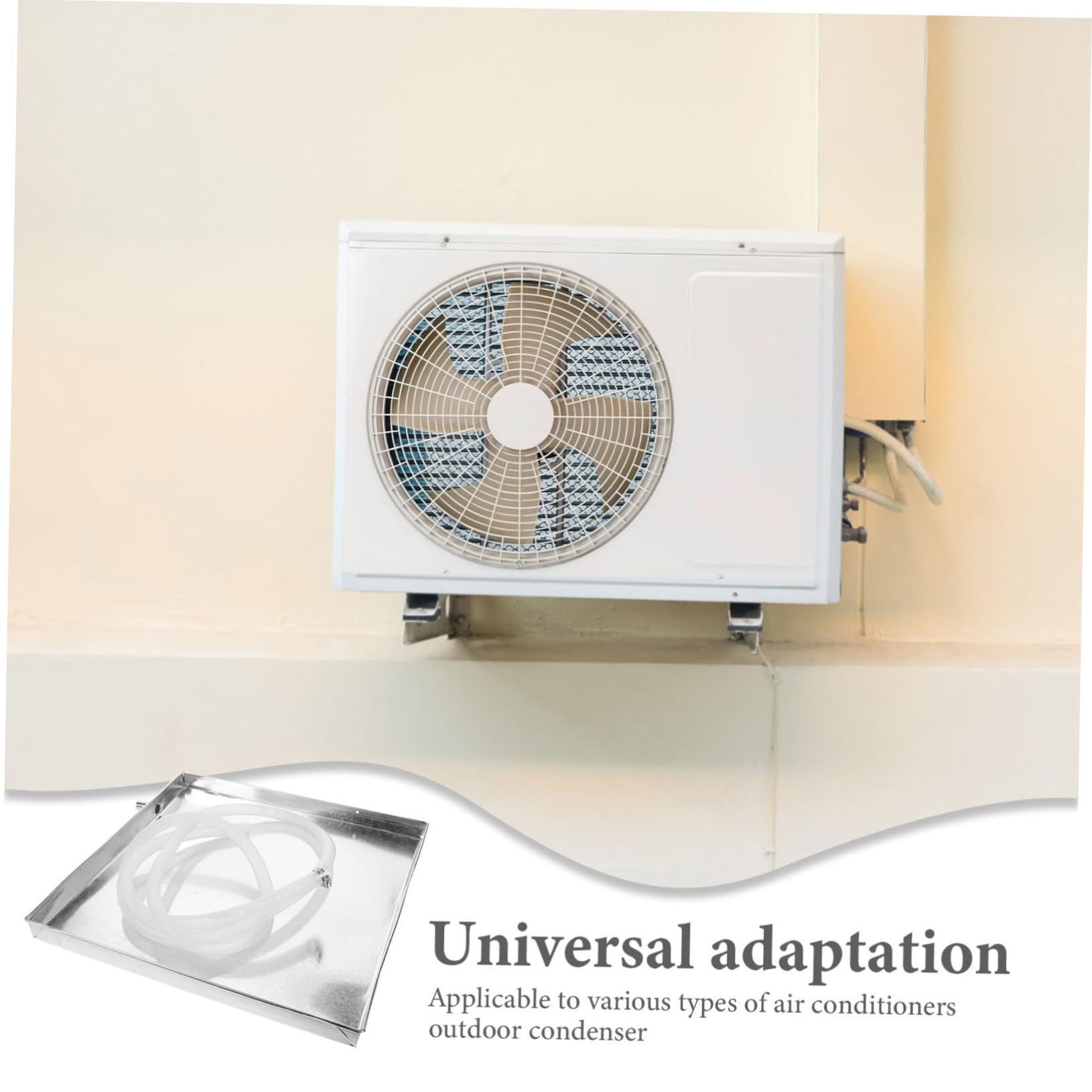1 Set Vassoio per Condizionatore con Tubo Scarico da Metri Accessorio per Esterne Facile Installazione e Resistente