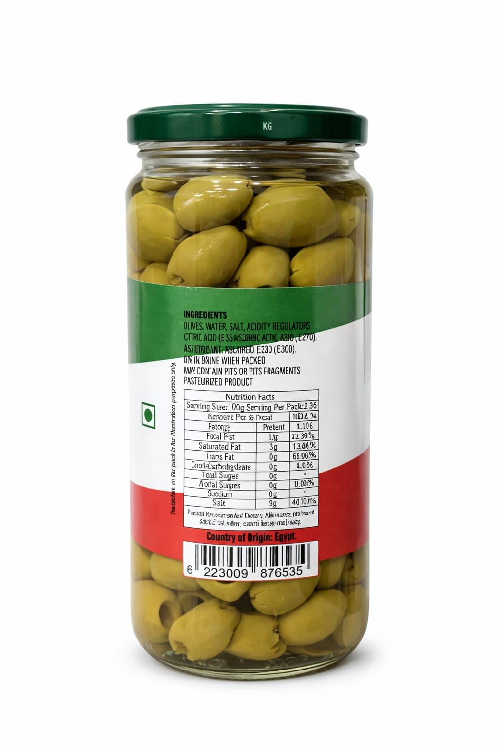 Italian Garden Black Pitted Olives + Green Pitted Olives 450g, Pack of 1 Each 3