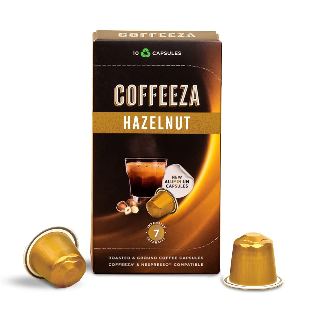Buy Coffeeza Hazelnut Flavoured Aluminium Coffee s, Intensity 7 100