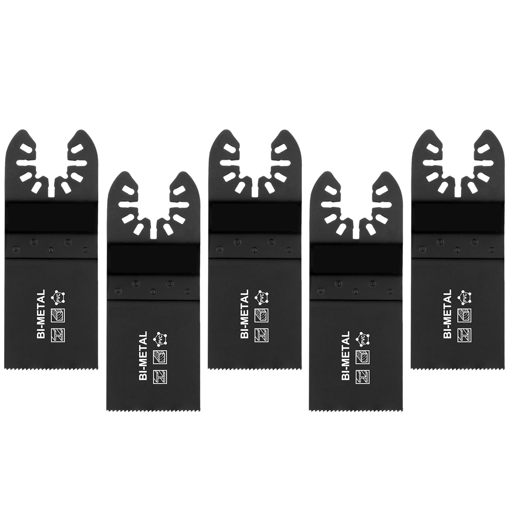 PAYA Multitool Sägeblätter Oszillierende Klingen E-cut Zubehör Bi-Metall sägeblatter zum Universal Schnellwechsel Schneiden von Metall, Trockenbau, Holz und PVC, 5tlg HP24