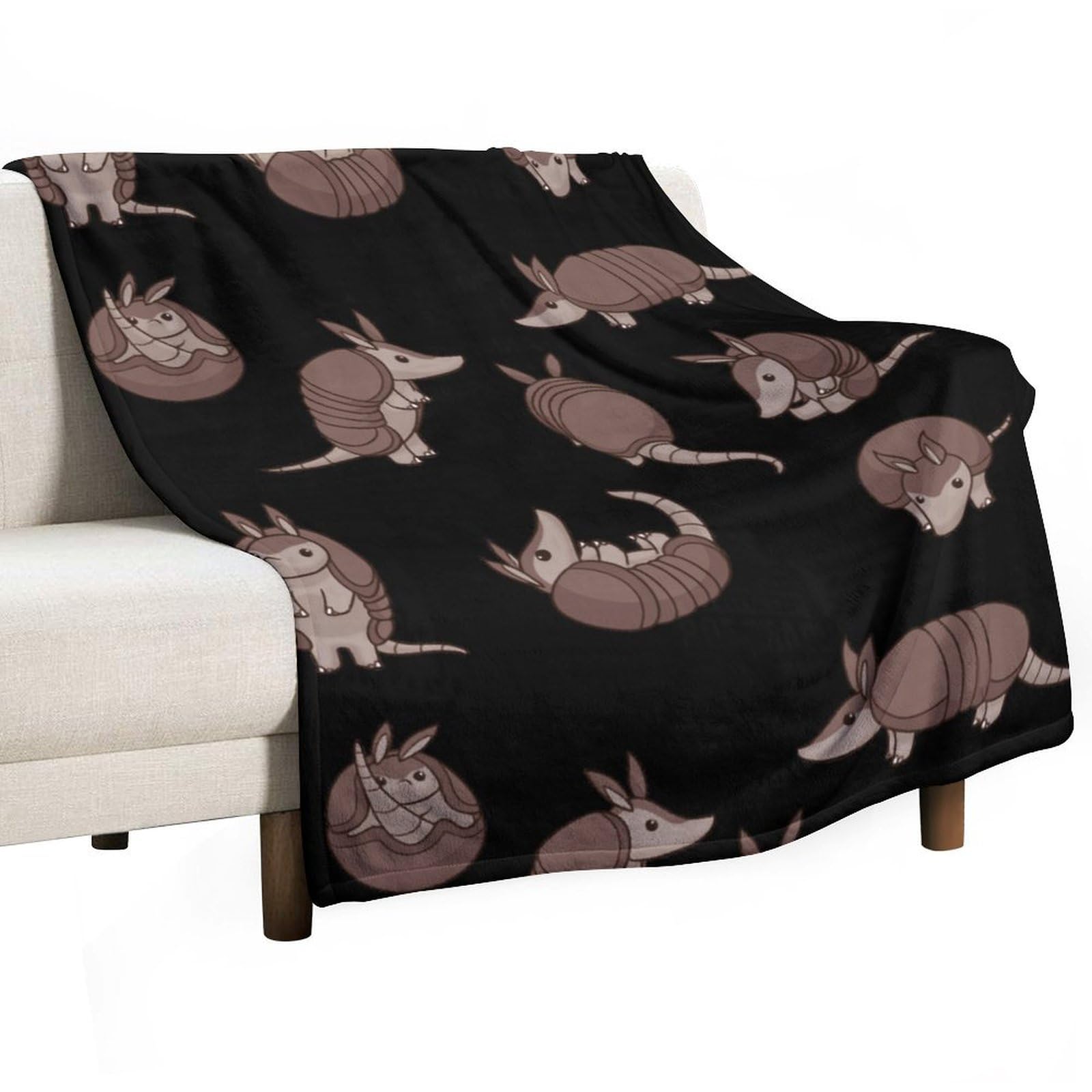 Throw Blanket - Super Soft Family Flannel Throw Purple Armadillo Blankets for Bedroom Livingroom Sofa Bed Car 30"x40"