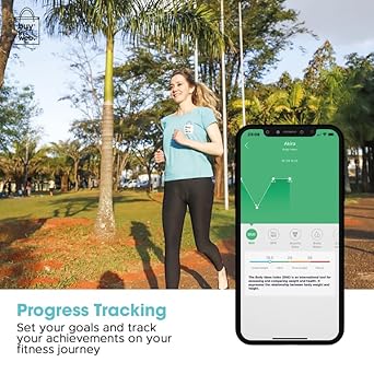 BUY IN WEB USA Smart Scale for Body Weight and Fat, Electronic Body Composition Monitor, 18 Analysis Applications, Supports up to 400 lbs