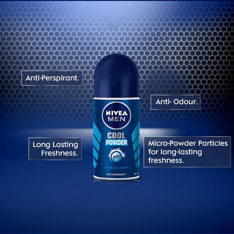 Nivea Men Cool Powder Roll-On Desodorante 50ml 2-Pack miniatura 2