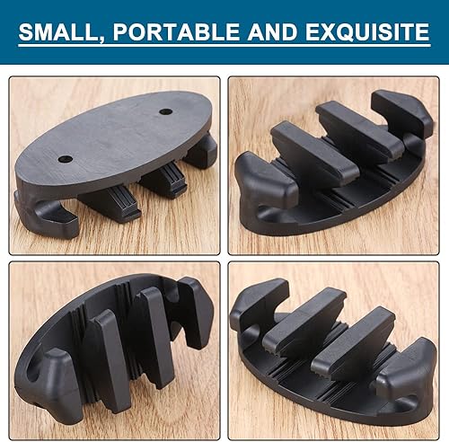 Miniatura 2 de Yetaha 2 tacos de anclaje en zigzag, tacos de nailon negro para canoas, pesca, barco, kayak, accesorios