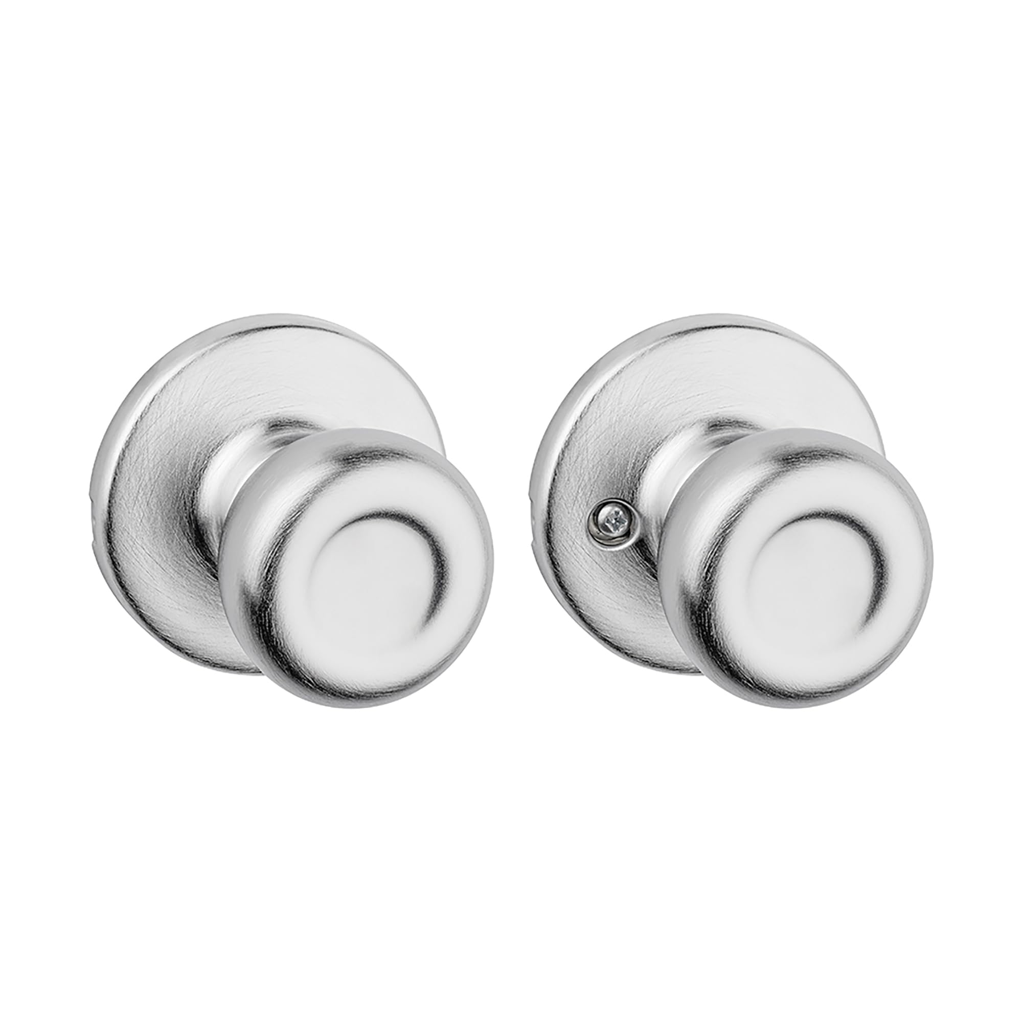 Kwikset Tylo Interior Passage Door Knob, Handle For Closet and Hallway Doors, Non-Locking Doorknob, Satin Chrome