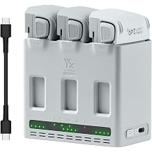 100W Battery Charger for DJI Lito 1/Lito X1, Two-Way Charging Hub Fast Charger Dock Station 3-Slot Charging Manager with USB-C Cable for Lito 1/X1 Drone Accessories