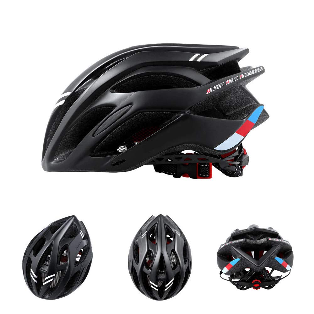 DYOYO Fahrradhelm mit Anti-Insekten-Netz,Ansprechender Fahrradhelm  Atmungsaktives Futter Integriert Einstellbar Reflektierende Gurtbnder  Abnehmbare Krempe fr Adulto 52-56cm : Amazon.de: Sport & Freizeit