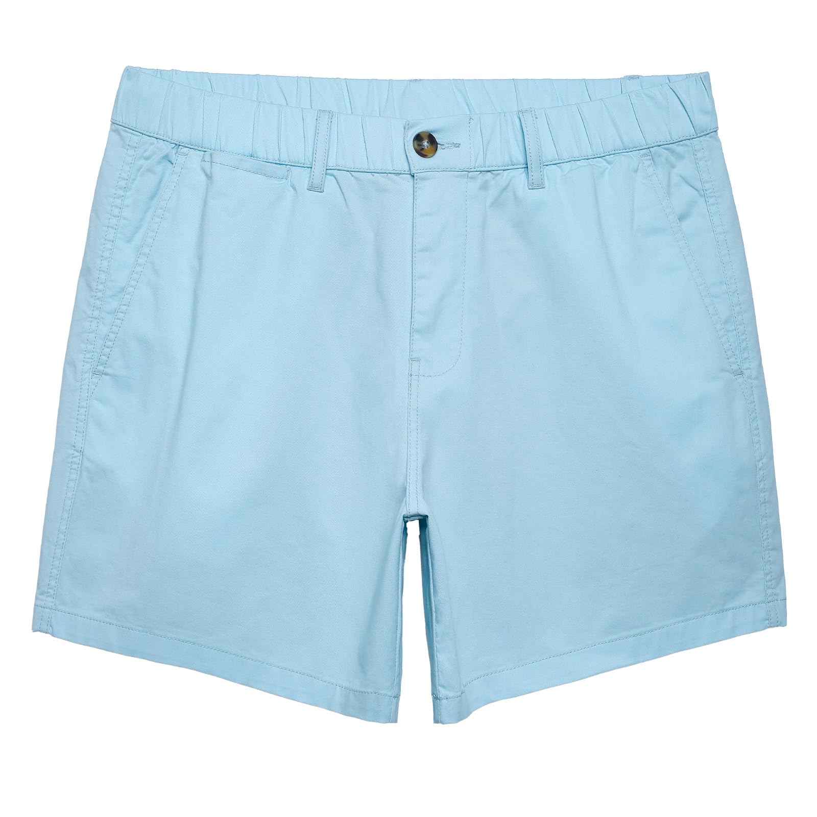 maamgic Men's Classic-fit 5.5" Cotton Casual Shorts Elastic Waistband with Multi-Pocket Daily Wear Walking Summer Outfit