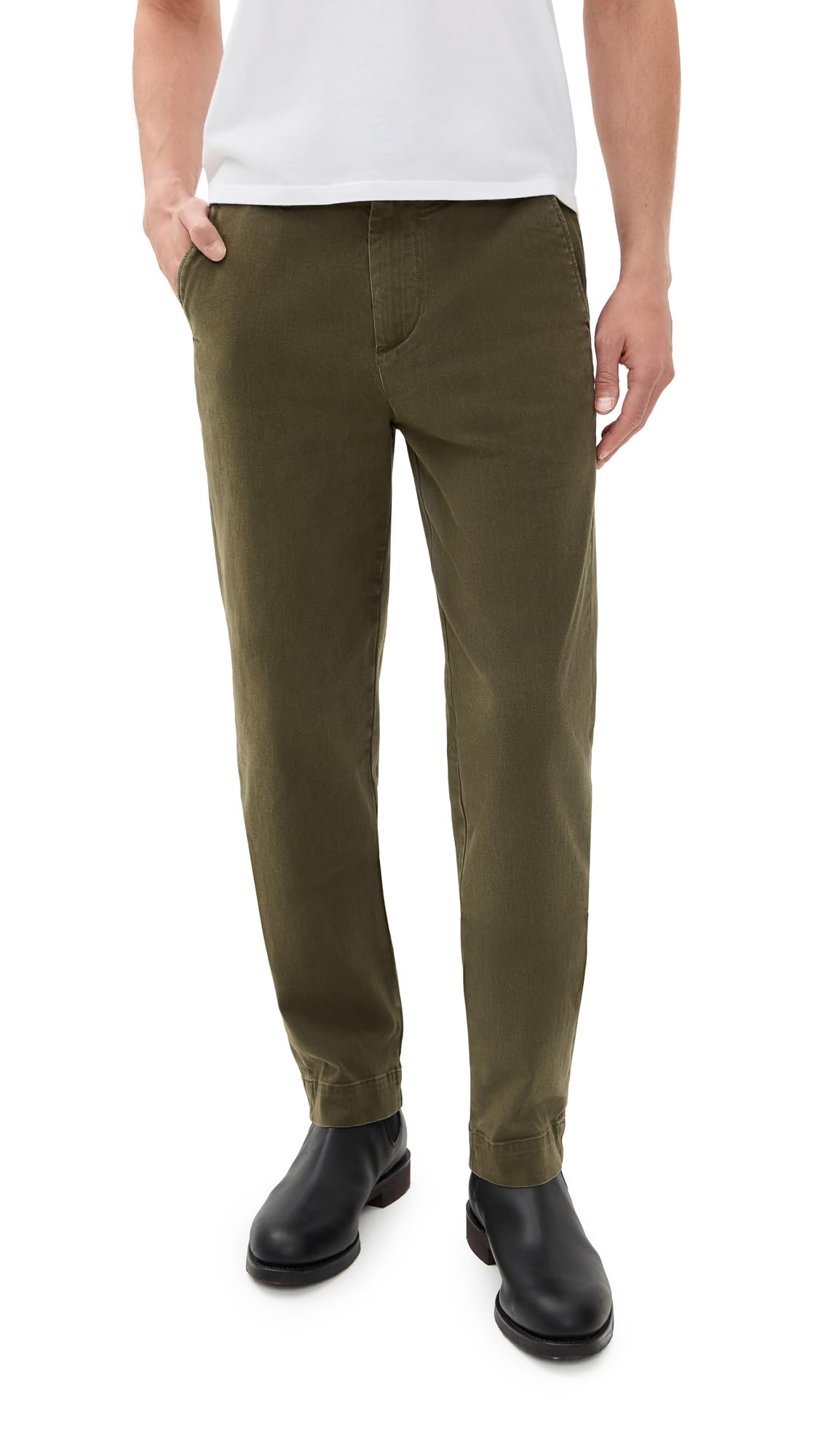 ALMOSTGOLF AG Mens Archie Sueded Italian Twill Straight Trouser 31