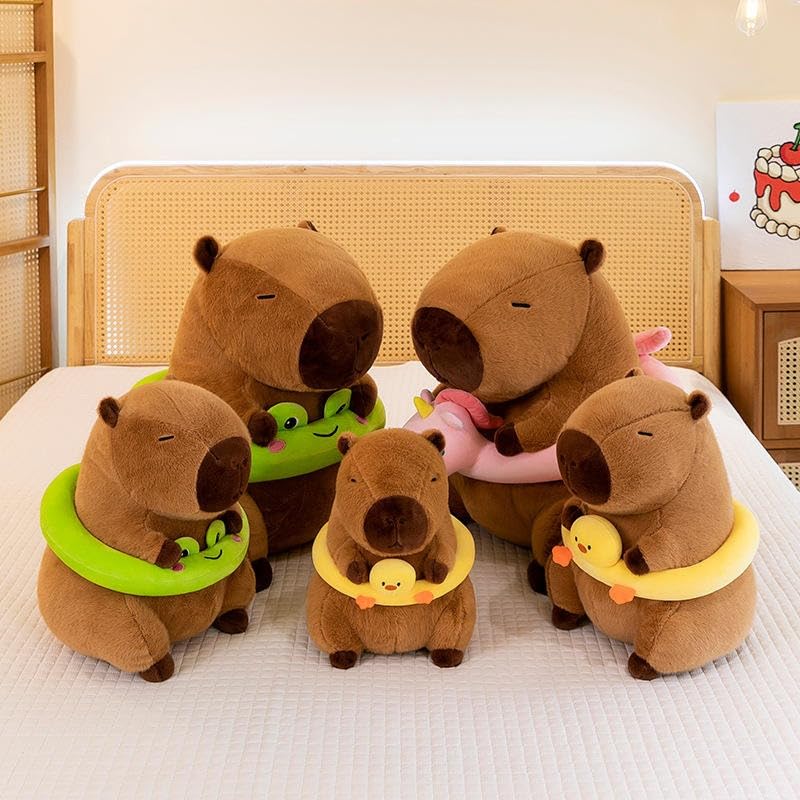 Image of Ring Capybara Soft Toy for Kids Stuffed Animal Plush Soft Doll Teddy Bear Gift for Baby Girl Toddlers Girls plushie Plushies Gifts for Girlfriend (24cm)