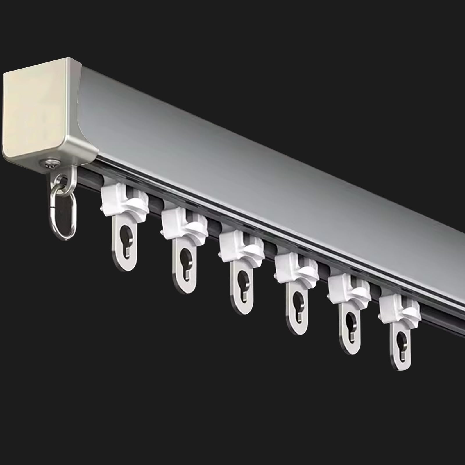 Rail de rideau de plafond en aluminium pour aménager un salon lumineux moderne